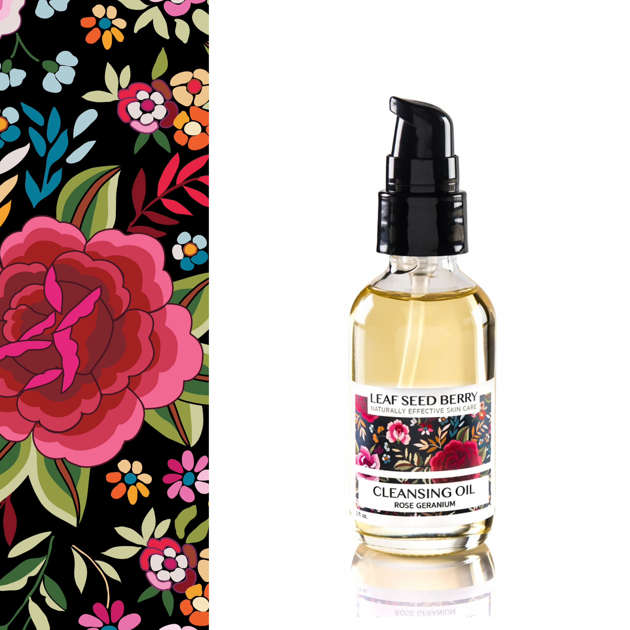 rose seed geranium Organic Rose Geranium Cleansing Oil & Makeup Remover – Leaf Seed Berry Skincare