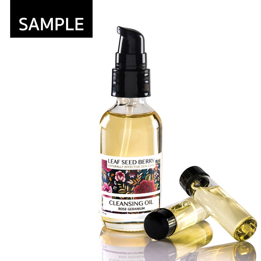 SAMPLE Organic Rose Geranium Cleansing Oil & Makeup Remover
