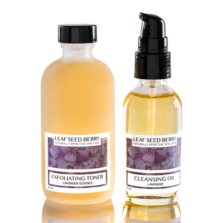 Exfoliating Toner + Organic Cleansing Oil Set